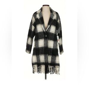 Karen Kane Black Western Fringe Coat